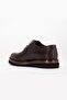 Genuine Leather Men's Classic Shoes Brown m Model Printed Leather Tied - 5