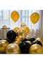 Metallic Gold Black Transparent Sequin Balloon Set of 20 - 2