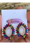 Evening Dress Oval Nail Earring - 4