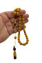 Master Signed Yellow Color Crimping Amber Prayer Beads