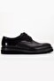 Genuine Leather Men's Classic Shoes Black Patent Leather Thick Sole Tied Flat - 3