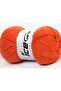 Lot of 4 X 100Gr Skeins Ice Yarns Bamboo Soft Fine (50% Bamboo) Yarn Dark Orange