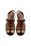 Ülkü Yaman Collection Genuine Leather Women's Knitted Sandals – Closed Toe – Adjustable Buckle - 4