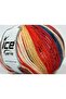 4X100Gr. Alpaca Light Magic Alpaca, Wool, Acrylic Red, Cream, Orange, Gold Luxury, Alpaca, Winter,