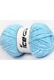 Lot of 4 X 100Gr Skeins Ice Yarns Chenille Baby Light (100% Microfiber) Yarn Light Blue