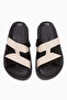 Rumi Beige Cross Strap Women's Slippers - 3