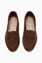 Solina Genuine Leather Brown Suede Moccasin Shoes Comfortable Casual Loafer - 2