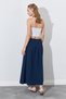 Long Women's Skirt with Elastic Waist, Pockets and Comfortable Fit |   Ek100291338 - 5