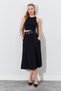 Midi Gabardine Skirt with Belt Detail, Pockets and Elastic Waist |   Ek100293081 - 6