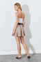 Mink Pleated High-Waisted A-Line Skirt with Belt Detail |   Mks294910-01 - 5