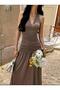 Kendall - Halter Neck Draped Maxi Dress - 3