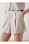 Lcw Vision Women's Pleated Shorts with Elastic Waist - 3