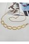Square Pattern Gold Chain Belt Women's Belt Dress Belt Shirt Belt Coat Belt