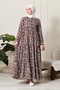Skirt Layered Flower Patterned Gypsy Viscose Dress Hijab Dress Mother's Dress Prayer Dress - 4