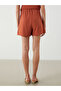 Esvab • Modern & Distinctive Women's Shorts with Waist Drawstring Pleated - 5