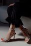Aqua Women's Pointed-Toe Strap Detail Heeled Slipper Sandals Shoes - 2