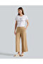 WIDE LEG CROPPED COTTON PANTS