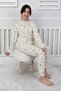 Isob Ecru Fruit Patterned 100% Cotton Girls Pajama Set 3-13 Years 41407-51210-E