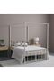 Bella Arrow 120x200 Metal Poster Bed-White