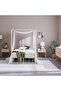 Bella Arrow 120x200 Metal Poster Bed-White - 4