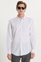 Men's Slim Fit Slim Fit Buttoned Sports Collar Linen Effect 100% Cotton Blue Striped Summer Shirt