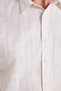 Men's Slim Fit Slim Fit Buttoned Sports Collar Linen Effect 100% Cotton Yellow Striped Summer Shirt - 3