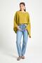 Oil Green Oversize Cut Muslin Blouse 29230 - 3