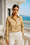 Women's Patterned Slim Fit Trend Shirt - Desing Shirt with Hidden Button Detail - 6