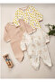 Baby Girl Printed Cotton Booties 3-Piece Jumpsuit Colorful Patterned - 2