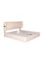 Colleen 180X200 Upholstered King Bed with Hydraulic Storage - Beige/Brown - 5