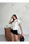 Woven Popsin Fabric Garni Detailed Lace White Shirt New Collection - 3