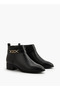 Chain Accent Ankle Boots with Zip Closure