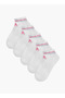 Logo Print Half Terry Ankle Length Socks - Set of 5