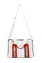Women's Quilted Embroidered Cylinder Model Hand and Cross Strap Shoulder Bag - 7