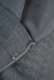Natural Anthracite Flamed Effect Linen Special Ironing Thick Tulle Curtain 1/3 Dense Pleated Buk - 3