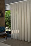 Natural Flame Effect Linen Special Ironing Thick Beige Tulle Curtain 1/2 Pleated Buk - 3