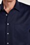 Men's Regular Fit Classic Cut Short Sleeve Cotton Single Pocket Dobby Navy Blue Shirt - 3