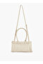 Solid Double Handle Shoulder Bag with Detachable Strap - W 32.5 x H 17 x D 11 cm - 6