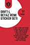 White Color 51 Pieces Stickers Set for Mondial Drift-L - 2