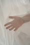 Elegant Ecru Natural Effect Linen Look Ironing-Free Tulle Curtain 1/2 Pleated Demr - 2