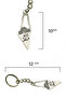 Palestine Map Dome of the Rock and Arabic Proverbs Silver Metal Keychain - 3
