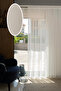 Elegant Silver Natural Effect Linen Look Ironing Non-Ask Tulle Curtain 1/2.5 Normal Pleated Demr