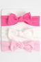 Baby Girl 0-3 Years Dark Pink Ecru Pink Bandana