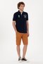 Men's Regular Fit Polo Neck Navy Blue T-Shirt 50299667-Vr033 - 4