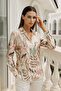 Women's Satin Hidden Button Detailed Design Slim Fit Shirt - 6