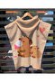 Capybara Patterned Children's Poncho Beach Towel & Bathrobe 60X60 cm - 2