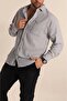 Smoked Oversize Seersucker Linen Single Pocket Men's Shirt 267166 - 3