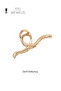 Women's Gold Gold Color Shiny Wavy Premium Buckle