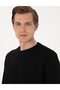 Black 3 Thread Regular Fit Crew Neck Basic Sweatshirt 50314978-Vr046 - 2