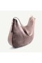Uderra Genuine Leather Luna Shoulder Bag-S4Ys0405-Taupe Suede Leather